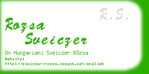 rozsa sveiczer business card